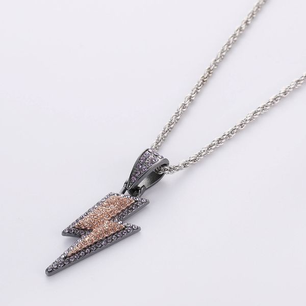 diamond lightning pendant necklace wholesales cuban link hip hop chic personality necklace for both men and women-6, Silver
diamond lightning pendant necklace wholesales cuban link hip hop chic personality necklace for both men and women-6, Silver