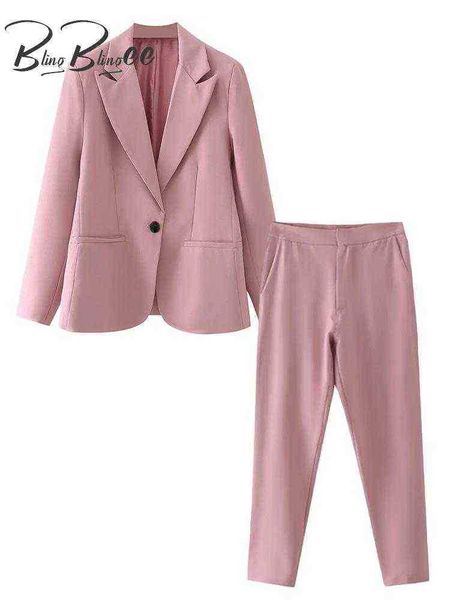blingblingee 2022 spring women casual jacket 2 piece sets hit long sleeves single button loose blazer pink oil style ankle pants j220813, White;black
blingblingee 2022 spring women casual jacket 2 piece sets hit long sleeves single button loose blazer pink oil style ankle pants j220813, White;black