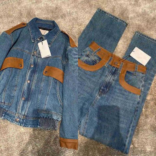 denim suits womens two pieces pants ce designer 2 piece sets fashion brand splicing denim jacket and jeans suit luxury women clothing, White
denim suits womens two pieces pants ce designer 2 piece sets fashion brand splicing denim jacket and jeans suit luxury women clothing, White