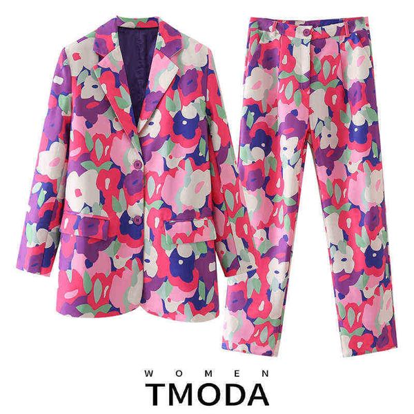 suit tmoda2044 2022 autumn woman casual femaored floral print loose blazers j22, White;black
suit tmoda2044 2022 autumn woman casual femaored floral print loose blazers j22, White;black