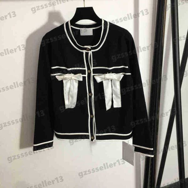 cardigan women sweaters cnl pearl bow embellished crew neck knit cardigans fashion brand stripe decoration knit designers womens clothing, White;black
cardigan women sweaters cnl pearl bow embellished crew neck knit cardigans fashion brand stripe decoration knit designers womens clothing, White;black