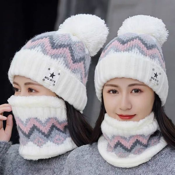 beanieskull caps hat neck warmer set for women knitted winter cap thick wool scarf s 221129, Blue;gray
beanieskull caps hat neck warmer set for women knitted winter cap thick wool scarf s 221129, Blue;gray