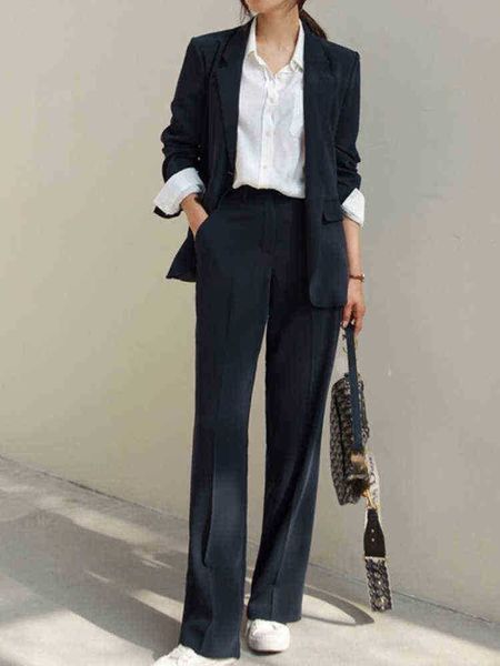 women spring elegant business pants suit office ladies casual workwear 2 pieces blazer set female fashion korean pant suit j220813, White;black
women spring elegant business pants suit office ladies casual workwear 2 pieces blazer set female fashion korean pant suit j220813, White;black