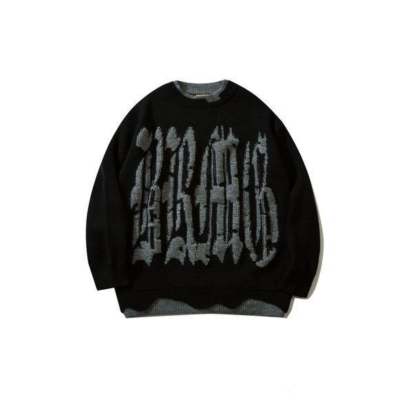 men's sweaters autumn winter men and women retro letter jacquard loose round neck couple pullovers harajuku knitted 221128, White;black
men's sweaters autumn winter men and women retro letter jacquard loose round neck couple pullovers harajuku knitted 221128, White;black