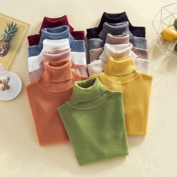 women's sweaters jmprs autumn women sweater elastic long sleeves jumper basic knitted fashion korean solid color sueter j220915, White;black
women's sweaters jmprs autumn women sweater elastic long sleeves jumper basic knitted fashion korean solid color sueter j220915, White;black