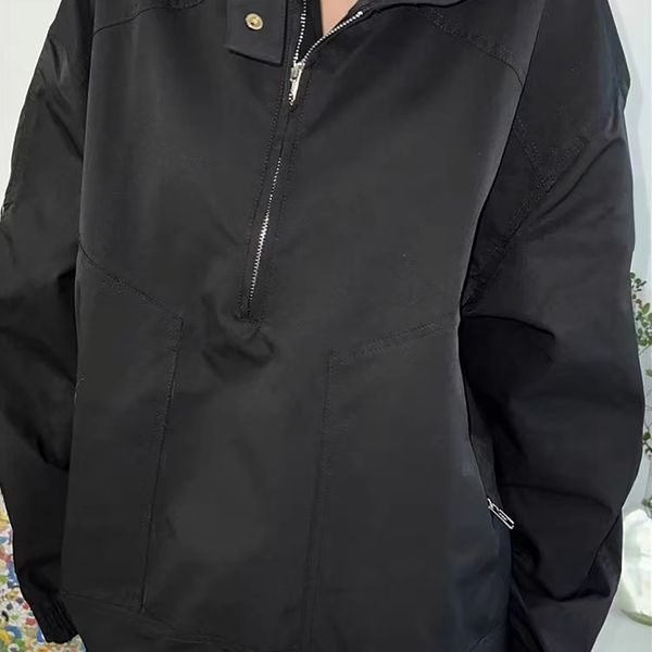 22fw new half zipper waterproof windproof men's jackets japanese trend tooling wind coats autumn winter windbreaker casual fashion high, Black;brown
22fw new half zipper waterproof windproof men's jackets japanese trend tooling wind coats autumn winter windbreaker casual fashion high, Black;brown