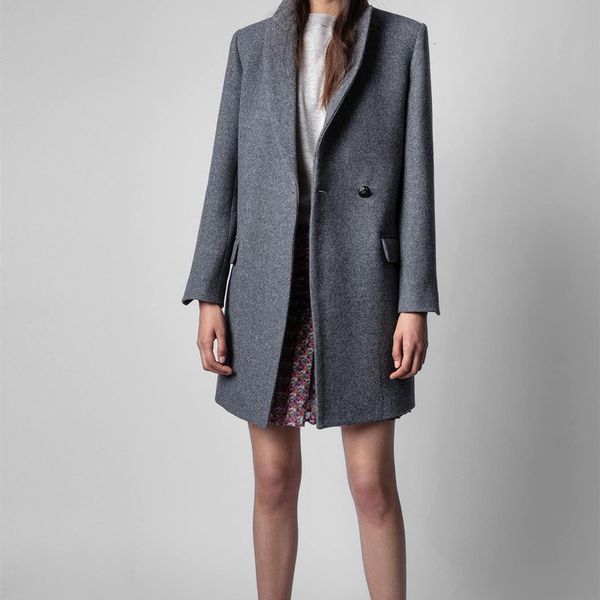 women's wool blends women gray black mid-length coat back slit single button long sleeve office lady woolen jacket and cardigan autumn
women's wool blends women gray black mid-length coat back slit single button long sleeve office lady woolen jacket and cardigan autumn