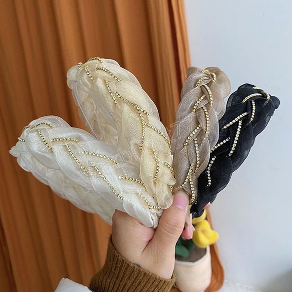 spring fashion chain braided hairband headband women mesh rhinestone headbands girls hair accessories headwear, Slivery;white
spring fashion chain braided hairband headband women mesh rhinestone headbands girls hair accessories headwear, Slivery;white