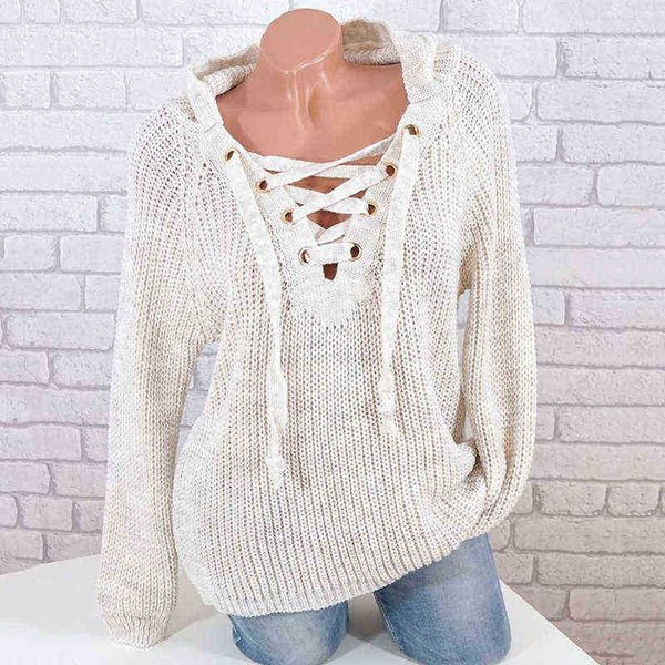 women's sweaters 2022 spring autumn winter fashion loose oversized hodded knitting sweaters women solid long sleeves vhals bandage swea, White;black
women's sweaters 2022 spring autumn winter fashion loose oversized hodded knitting sweaters women solid long sleeves vhals bandage swea, White;black