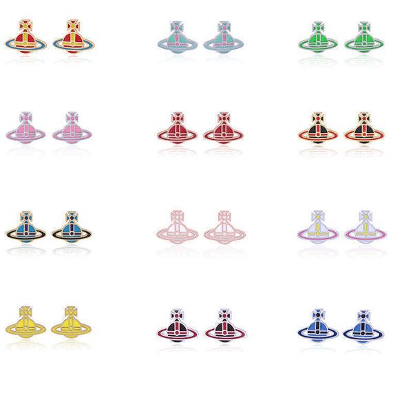 designer earrings vivian saturn pearl high version flat lacquer women's punk personality, Golden
designer earrings vivian saturn pearl high version flat lacquer women's punk personality, Golden