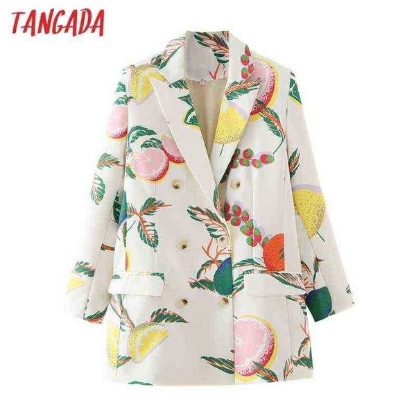 suit tangada women 2020 fashion fruit print blazer jacket vintage double breast, White;black
suit tangada women 2020 fashion fruit print blazer jacket vintage double breast, White;black