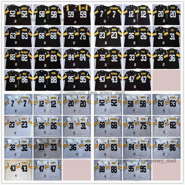 ncaa man vintage football 75 joe greene jerseys 36 jerome bettis 68 lc greenwood 63 dermontti dawson 58 jack lambert 59 jack ham 52 mike web, Black;red
ncaa man vintage football 75 joe greene jerseys 36 jerome bettis 68 lc greenwood 63 dermontti dawson 58 jack lambert 59 jack ham 52 mike web, Black;red