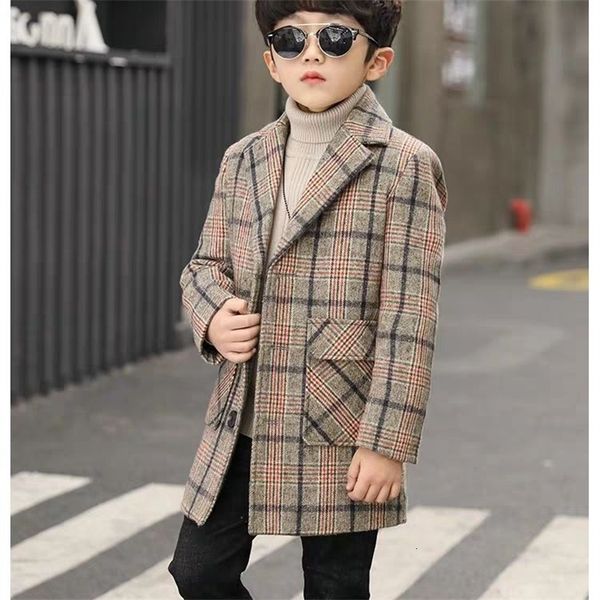 coat boy wool coat for autumn winter children's jacket fashion turn collar plaid keep warm outerwear teenage clothes 221129, Blue;gray
coat boy wool coat for autumn winter children's jacket fashion turn collar plaid keep warm outerwear teenage clothes 221129, Blue;gray