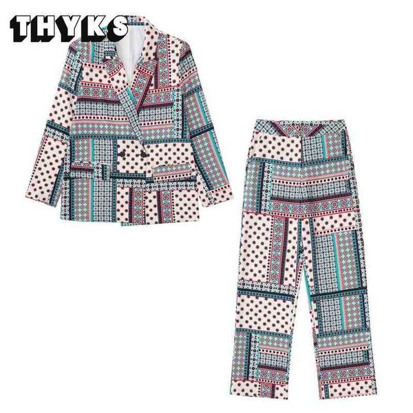 women suit 2 piece set color printed blazer with pants 2022 fashion jacket new autumn jackets long pants ladies street outfits j220813, White;black
women suit 2 piece set color printed blazer with pants 2022 fashion jacket new autumn jackets long pants ladies street outfits j220813, White;black