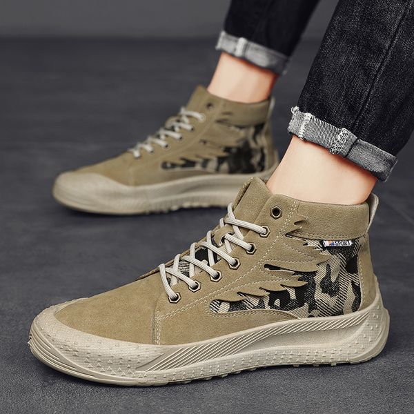 boots men's fashion casual shoes suede help trend men boots autumn winter style baotou laceup sneakers cotton skateboard shoes 221129, Black
boots men's fashion casual shoes suede help trend men boots autumn winter style baotou laceup sneakers cotton skateboard shoes 221129, Black