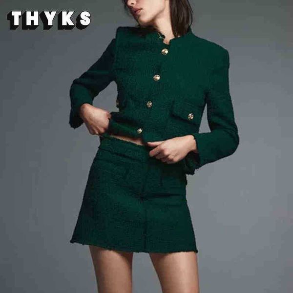 women green suit skirt jacket set buttons vintage cropped texture blazer tweed jacket mini skirts dress office lady luxury outfit j220813, White;black
women green suit skirt jacket set buttons vintage cropped texture blazer tweed jacket mini skirts dress office lady luxury outfit j220813, White;black