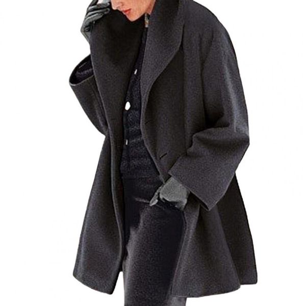 women's wool blends women fashion hooded long cardigan jacket autumn winter solid sleeve coat casual warm pocket single button outwear, Black
women's wool blends women fashion hooded long cardigan jacket autumn winter solid sleeve coat casual warm pocket single button outwear, Black