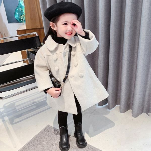 coat winter gril jackets kids woolen baby trench coat lapel autumn kids outerwear coats spring wool peter pan overcoat 221128, Blue;gray
coat winter gril jackets kids woolen baby trench coat lapel autumn kids outerwear coats spring wool peter pan overcoat 221128, Blue;gray