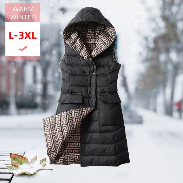 womens down parkas women long white duck vest with hood female slim thin soft reversible sleeveless coat big size wasitcoat covered button 2, Black
womens down parkas women long white duck vest with hood female slim thin soft reversible sleeveless coat big size wasitcoat covered button 2, Black