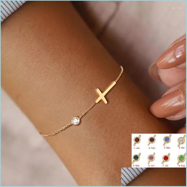 charm bracelets birthstone cross bracelet minimalist for women dainty religiou gift her 18k gold plated holy communion drop dhgarden dhp2p, Golden;silver
charm bracelets birthstone cross bracelet minimalist for women dainty religiou gift her 18k gold plated holy communion drop dhgarden dhp2p, Golden;silver