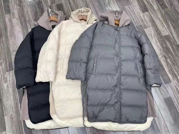 women s down parkas winter style knitted detachable cap lightweight long white duck jacket women 221128, Black
women s down parkas winter style knitted detachable cap lightweight long white duck jacket women 221128, Black