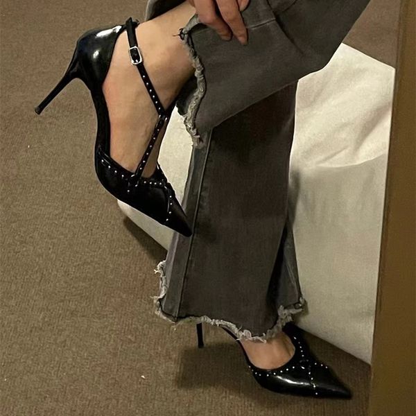 dress shoes vintage rivet y leather strap women pumps spring summer punk spike high heels fashion big size 43 office lady shoes, Black
dress shoes vintage rivet y leather strap women pumps spring summer punk spike high heels fashion big size 43 office lady shoes, Black