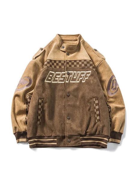wo gmiixder coffee american vintage motorcycle men women high street bomber oversize stand collar racing coat 221129, Black;brown
wo gmiixder coffee american vintage motorcycle men women high street bomber oversize stand collar racing coat 221129, Black;brown