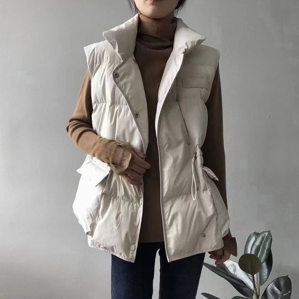 women's vests winter down vest women waistcoat jacket sleeveless coat elastic waist vest for female casual loose solid warm waistcoat o, Black;white
women's vests winter down vest women waistcoat jacket sleeveless coat elastic waist vest for female casual loose solid warm waistcoat o, Black;white
