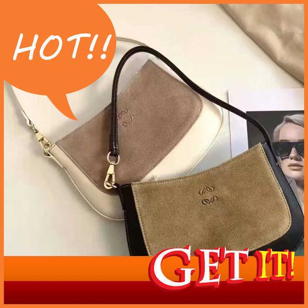luxury designer bags 2022 new women's bag coffee suede vintage shoulder underarm color contrast splice handbag
luxury designer bags 2022 new women's bag coffee suede vintage shoulder underarm color contrast splice handbag