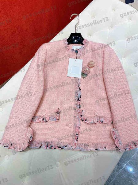 jacket for women luxury designer cnl camellia flower jackets fashion brand crew neck creative flounce autumn cotton womens jacket, Black;brown
jacket for women luxury designer cnl camellia flower jackets fashion brand crew neck creative flounce autumn cotton womens jacket, Black;brown