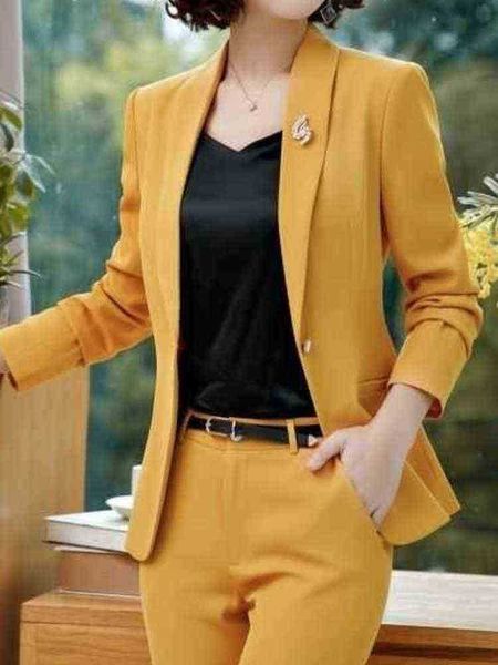 fashion korean women business pants suit elegant slim formal workwear blazer pantsuit femme outfit vintage outfits two piece j220813, White;black
fashion korean women business pants suit elegant slim formal workwear blazer pantsuit femme outfit vintage outfits two piece j220813, White;black