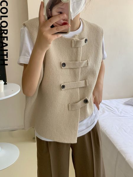 women's vests colorfaith chic korean fashion elegant irregular waistcoat knitted vintage women autumn winter sweaters swv3833jx 221129, Black;white
women's vests colorfaith chic korean fashion elegant irregular waistcoat knitted vintage women autumn winter sweaters swv3833jx 221129, Black;white