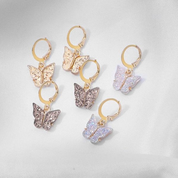 cute butterfly hoop earrings for women girls shiny dangle earrings trendy party fashion jewelry gift, Golden;silver
cute butterfly hoop earrings for women girls shiny dangle earrings trendy party fashion jewelry gift, Golden;silver