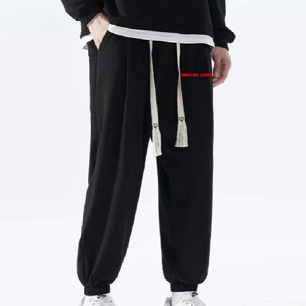designer couples jacket tracksuit pants longe draw string lace-up trouser casual sport trousers special fabric loose street leisure fashion, Black
designer couples jacket tracksuit pants longe draw string lace-up trouser casual sport trousers special fabric loose street leisure fashion, Black