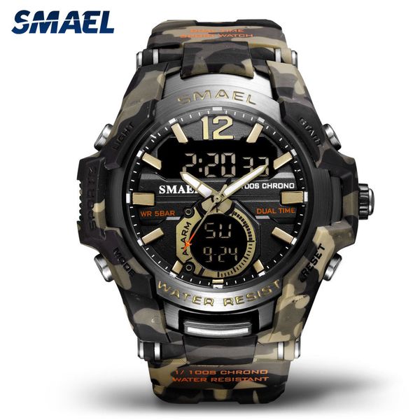 wristwatches smael sport digital watches for men army camouflage swimming wristwatch alarm clock calendar led backlight dual time watch 1805, Slivery;brown
wristwatches smael sport digital watches for men army camouflage swimming wristwatch alarm clock calendar led backlight dual time watch 1805, Slivery;brown