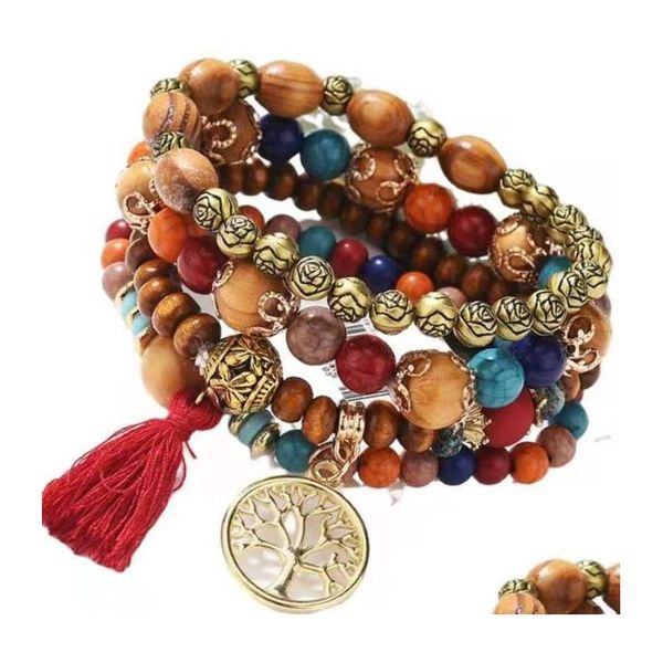 beaded 18cm mtilayer wood beads strands tassel tree of life charm bracelets bohemian beach style bangles for women gift wrist mala b dhyiy, Black
beaded 18cm mtilayer wood beads strands tassel tree of life charm bracelets bohemian beach style bangles for women gift wrist mala b dhyiy, Black