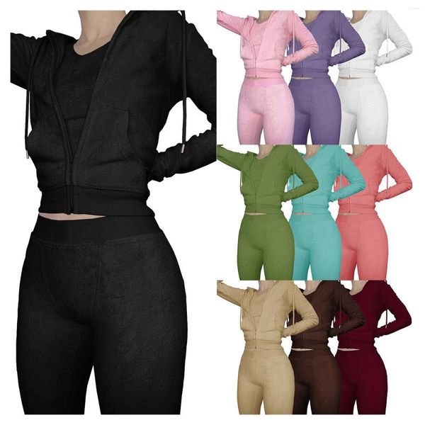 women's two piece pants cropped jacket tracksuit 3 set elegant pieces sets women luxury outfit sweatsuit velour zip up hoodie jackets, White
women's two piece pants cropped jacket tracksuit 3 set elegant pieces sets women luxury outfit sweatsuit velour zip up hoodie jackets, White