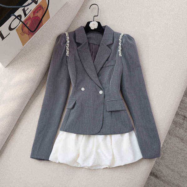 fall korean oil two piece set women long sleeve blazer jacket high waist skirt sets fashion streetwear 2 piece suits j220813, White;black
fall korean oil two piece set women long sleeve blazer jacket high waist skirt sets fashion streetwear 2 piece suits j220813, White;black