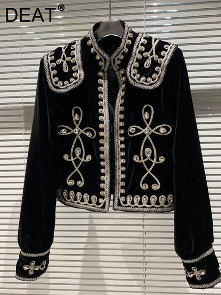 wo deat women vintage diamond button braided floral velvet jacket long sleeve fashion autumn winter 11d3048 221129, Black;brown
wo deat women vintage diamond button braided floral velvet jacket long sleeve fashion autumn winter 11d3048 221129, Black;brown