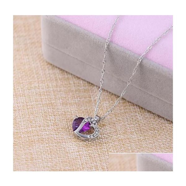 pendant necklaces 8 colors heart pendant necklace for women fashion 925 sterling sier chains charms jewelry zircon crystal diamond r dhno2, Silver
pendant necklaces 8 colors heart pendant necklace for women fashion 925 sterling sier chains charms jewelry zircon crystal diamond r dhno2, Silver