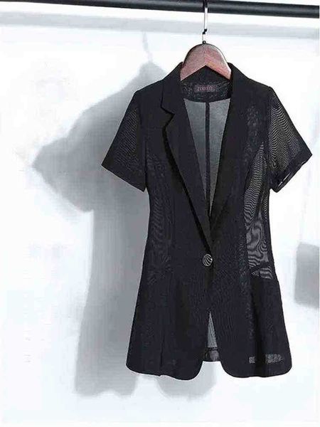 women blazer black white 2022 summer new korean short sleeve shawl thin slim small suit jacket casual office lady blazers j220813, White;black
women blazer black white 2022 summer new korean short sleeve shawl thin slim small suit jacket casual office lady blazers j220813, White;black