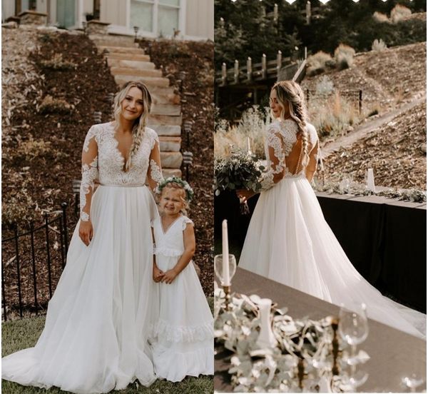 long sleeve wedding dress floor length v-neck dresses gowns sweep train gorgeous for women bridal, White
long sleeve wedding dress floor length v-neck dresses gowns sweep train gorgeous for women bridal, White