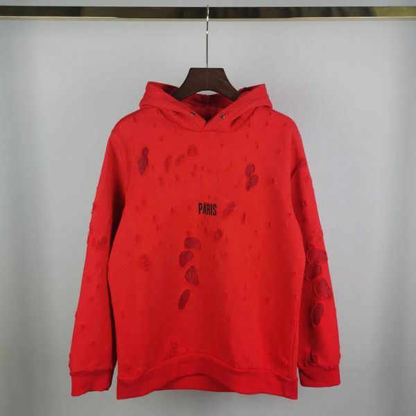 2022 winter europe paris sweatshirts mens classical big broken hole hoodies sweatshirt women hoody fashion jumpers designer hoodie red, Black
2022 winter europe paris sweatshirts mens classical big broken hole hoodies sweatshirt women hoody fashion jumpers designer hoodie red, Black