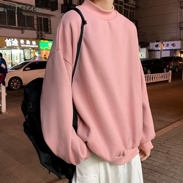 men's hoodies sweatshirts turtleneck men loose solid color casual simple long sleeve thicken outerwear couples arrivals bf ulzzang 2211, Black
men's hoodies sweatshirts turtleneck men loose solid color casual simple long sleeve thicken outerwear couples arrivals bf ulzzang 2211, Black