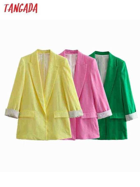 suit tangada women candy color blazer jacket vintage notched collar pocket 2022, White;black
suit tangada women candy color blazer jacket vintage notched collar pocket 2022, White;black