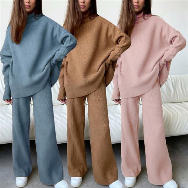 women's two piece pants spring autumn fashion casual longsleeved wideleg loose highneck knitted twopiece suit solid soft trousers large, White
women's two piece pants spring autumn fashion casual longsleeved wideleg loose highneck knitted twopiece suit solid soft trousers large, White