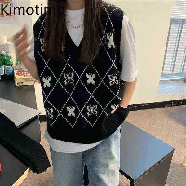 women's sweaters kimotimo butterfly jacquard vest women 2021 autumn retro vhals design female tank korean designer outfit knit vest j22, White;black
women's sweaters kimotimo butterfly jacquard vest women 2021 autumn retro vhals design female tank korean designer outfit knit vest j22, White;black