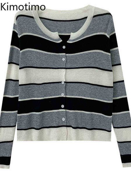 women's sweaters kimotimo striped knitted vest women 2022 autumn casual long sleeve sweater korean chic lazy loose single breasted vest, White;black 
women's sweaters kimotimo striped knitted vest women 2022 autumn casual long sleeve sweater korean chic lazy loose single breasted vest, White;black