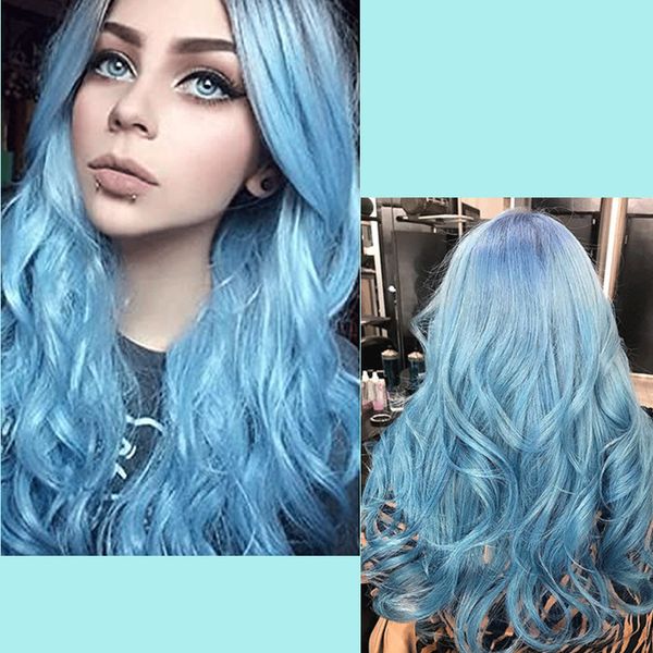 grey blue loose wave synthetic long wig woodfestival middle hairline wigs for women, Black
grey blue loose wave synthetic long wig woodfestival middle hairline wigs for women, Black