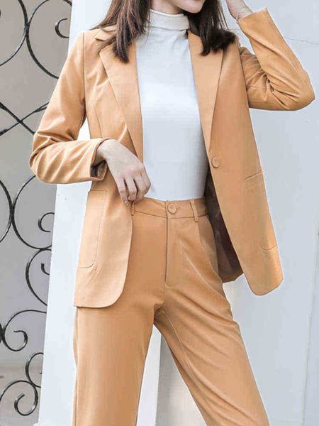 women spring elegant casual pants pantsuit long sleeves blazer jacketpencil pants 2 piece set female fashion korean clothing j220813, White;black
women spring elegant casual pants pantsuit long sleeves blazer jacketpencil pants 2 piece set female fashion korean clothing j220813, White;black